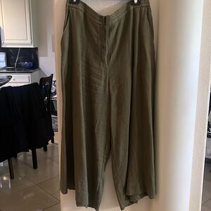 Cropped wide leg linen pants size XL by COS